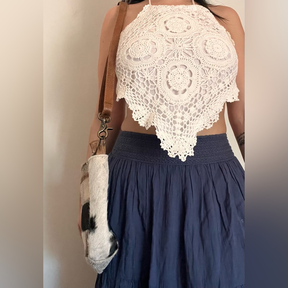 Multi Patch Cowhide Purse - Myra Bag - image 4